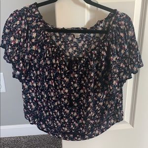 flowered flowy shirt